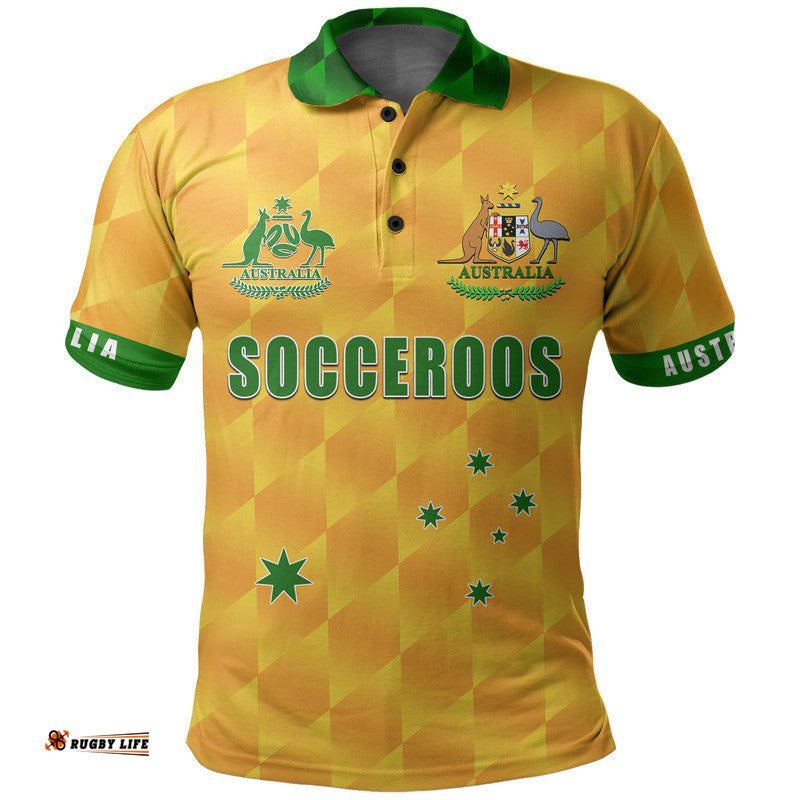 Custom Personalised Australia Soccer Polo Shirt Socceroos Vibe Style  Amazing Aussie