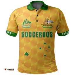 Custom Personalised Australia Soccer Polo Shirt Socceroos Vibe Style  Amazing Aussie