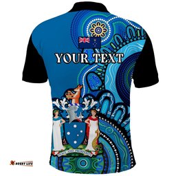 Custom Personalised Victoria State Polo Shirt Australian Indigenous Art Amazing Aussie