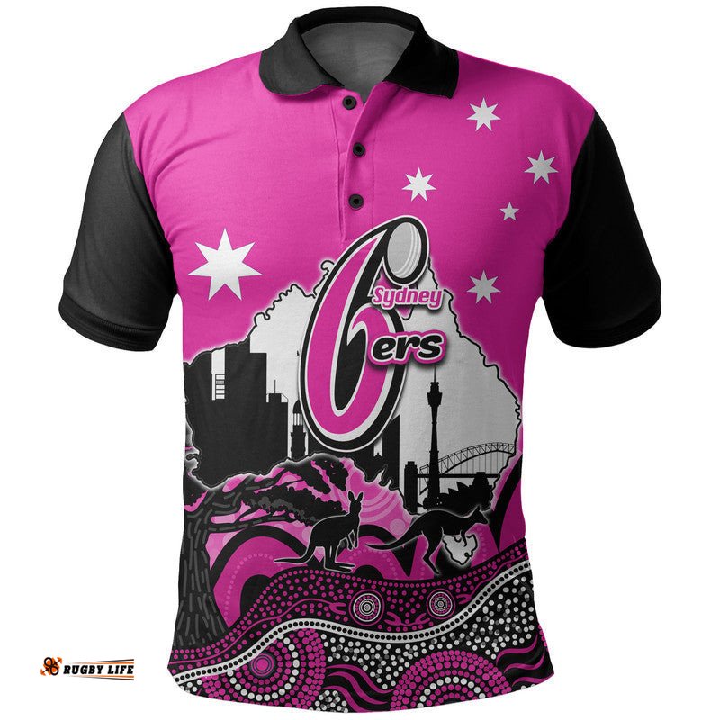 Custom Personalised And Number Happy Australia Day- Sydney Sixers Polo Shirt Tee Aussie