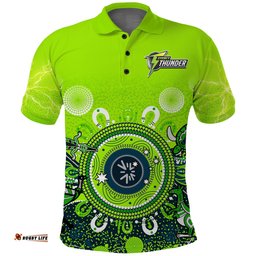 Sydney Thunder Polo Shirt Cricket Aboriginal Amazing Aussie
