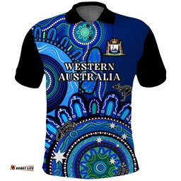 Western Australia State Polo Shirt WA Aussie Indigenous Art Amazing Aussie