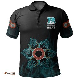 Custom Personalised And Number Brisbane Heat Polo Shirt Twenty20 Cricket Replica Jersey Amazing Aussie