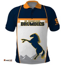 Brumbies Super Rugby Polo Shirt Brumbies Go Champions 2023 - Tee Aussie