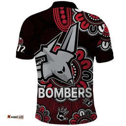 AFL Essendon Bombers 1872 Aboriginal Polo Shirt Amazing Aussie