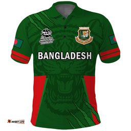 Bangladesh Cricket Polo Shirt Tigers 2022 Mens T20 World Cup Amazing Aussie