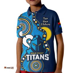 Titans Rugby NAIDOC 2023 Polo Shirt Indigenous For Our Elders Amazing Aussie