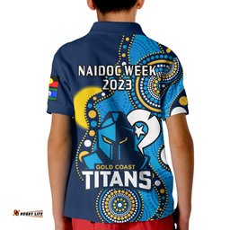 Titans Rugby NAIDOC 2023 Polo Shirt Indigenous For Our Elders Amazing Aussie