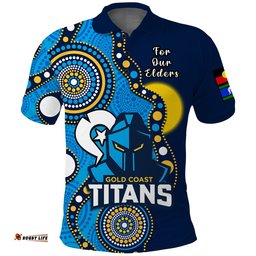 Titans Rugby NAIDOC 2023 Polo Shirt Indigenous For Our Elders Amazing Aussie