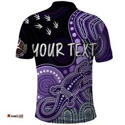 Personalised NAIDOC Week 2023 AFL Dockers Polo Shirt Aboriginal Dot Art Lizard Mix Boomerang - Tee Aussie