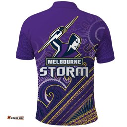 Storm Rugby Polo Shirt Melbourne Pasifika Aboriginal Gradient Polynesian Amazing Aussie