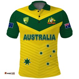 Custom Text and Number Australia Cricket Polo Shirt Go Aussie Champions Amazing Aussie