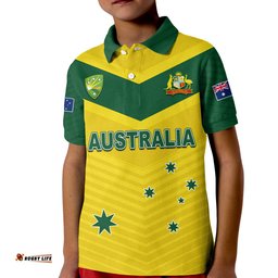 Custom Text and Number Australia Cricket Polo Shirt Go Aussie Champions Amazing Aussie
