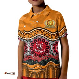Custom Text And Number Perth Scorchers Cricket ANZAC Polo Shirt Poppy Aboriginal Camouflage Tee Aussie