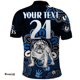 Custom Personalised NRL Canterbury-Bankstown Bulldogs Rugby Berries 1935 Aboriginal No2 Polo Shirt Amazing Aussie
