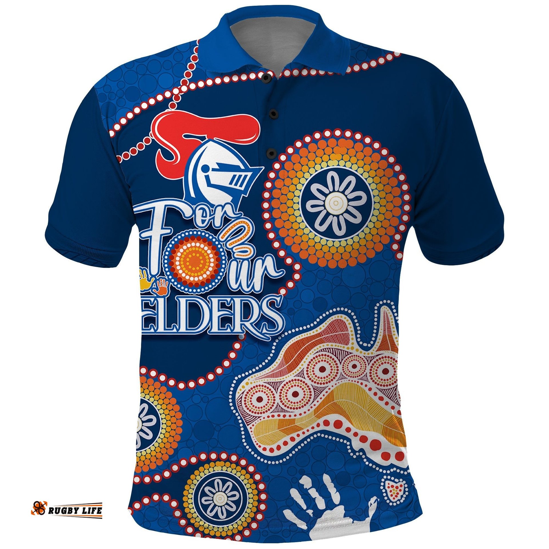 Personalised NAIDOC Week 2023 NRL Knights For Our Elders Polo Shirt Amazing Aussie