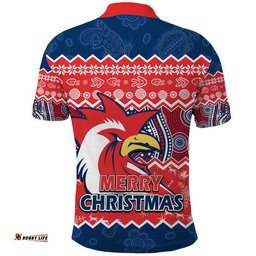 Sydney Aboriginal Roosters Christmas Vibe Polo Shirt Amazing Aussie
