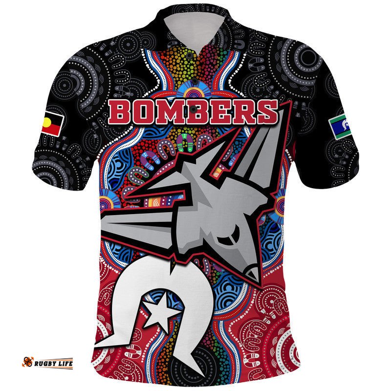 Bombers Football NAIDOC Week Polo Shirt Indigenous Tee Aussie