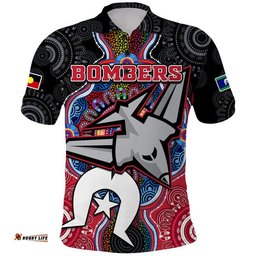 Bombers Football NAIDOC Week Polo Shirt Indigenous Tee Aussie