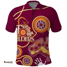 Personalised NAIDOC Week 2023 NRL Broncos For Our Elders Polo Shirt Amazing Aussie