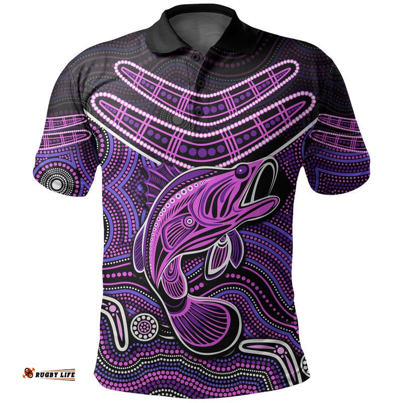 Custom Personalised Fishing Aboriginal Polo Shirt No.5 Amazing Aussie