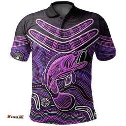 Custom Personalised Fishing Aboriginal Polo Shirt No.5 Amazing Aussie