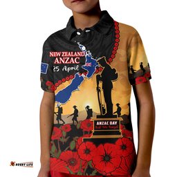 Custom Personalised New Zealand Anzac Polo Shirt Maori Camouflage Mix Poppies We Will Remember Them Tee Aussie