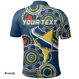 Custom Personalised Cowboys Rugby Aboriginal Vibe Polo Shirt Amazing Aussie