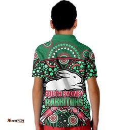 South Sydney Indigenous Rabbitohs Dot Art Style Polo Shirt Tee Aussie