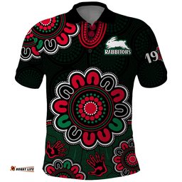Custom Personalised NRL Rabbitohs Rugby Polo Shirt The Bunnies 1908 Aboriginal Amazing Aussie
