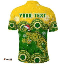 Custom Personalised Australia Soccer Christmas Polo Shirt Socceroos Indigenous Kangaroo Amazing Aussie