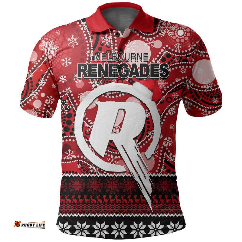 Melbourne Renegades Christmas Mix Aboriginal Polo Shirt Amazing Aussie