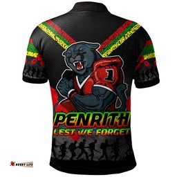 Australia Penrith Anzac Polo Shirt - Custom Lest We Forget Polo Shirt Tee Aussie