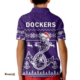 Dockers Football Polo Shirt Freo Indigenous Merry Christmas Tee Aussie
