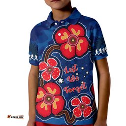 Custom Personalised Australia ANZAC Polo Shirt Lest We Forget Camouflage Mix Aboriginal Poppies And Slouch Hat Tee Aussie