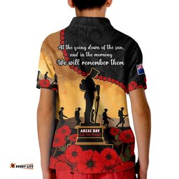 New Zealand Anzac Polo Shirt Maori Camouflage Mix Poppies We Will Remember Them Tee Aussie