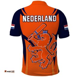 Netherlands Cricket Polo Shirt T20 World Cup Nederland Lion Amazing Aussie