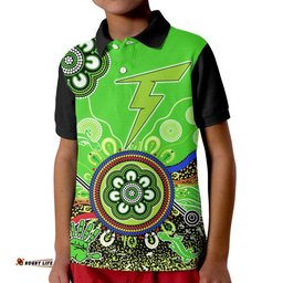 Custom Personalised Sydney Thunder Polo Shirt Cricket Indigenous Aboriginal Lizard Version Amazing Aussie