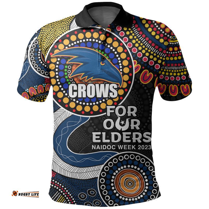 Crows Rugby Polo Shirt NAIDOC 2023 Aboriginal Amazing Aussie