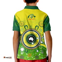 Australia Cricket Polo Shirt Aboriginal National Color Champion Amazing Aussie