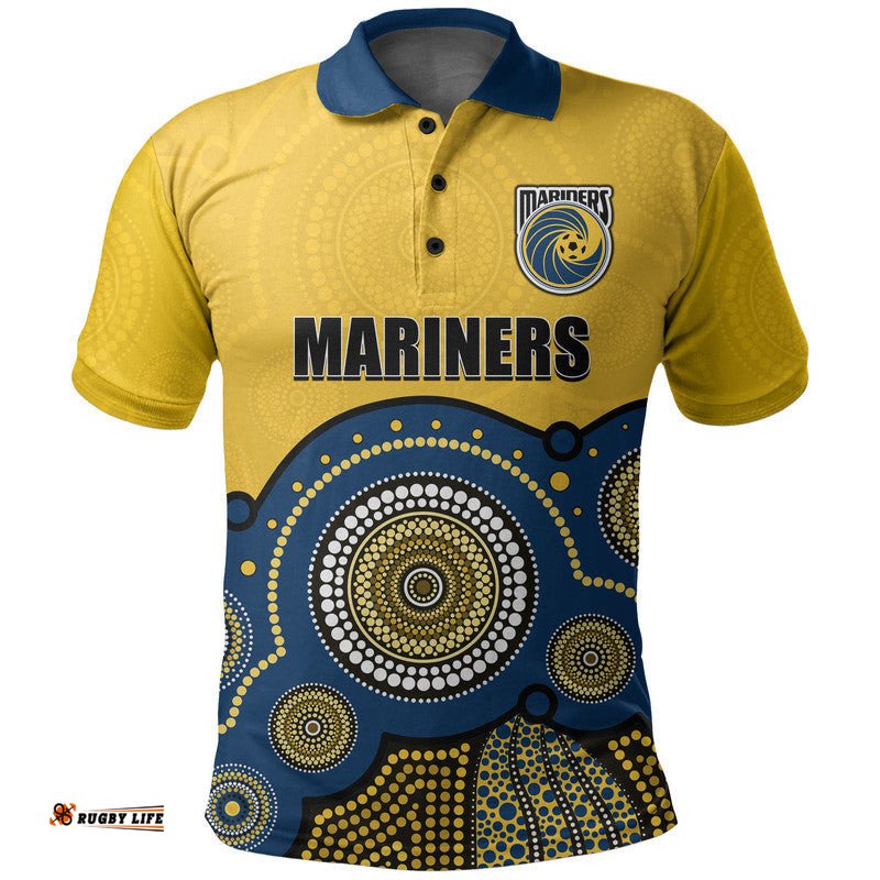 Custom Personalised And Number Mariners Football Polo Shirt Aboriginal Amazing Aussie