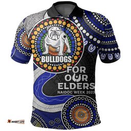 Bulldogs Rugby Polo Shirt NAIDOC 2023 Aboriginal Amazing Aussie