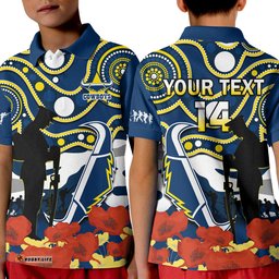 Custom Text And Number Cowboys Rugby ANZAC 2023 Polo Shirt Australian Army Aboriginal Lest We Forget Amazing Aussie