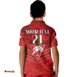 Custom Personalised Swans Football ANZAC Polo Shirt Lest We Forget Amazing Aussie