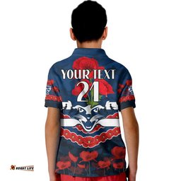 Custom Personalised Cats Football ANZAC Polo Shirt Lest We Forget Amazing Aussie