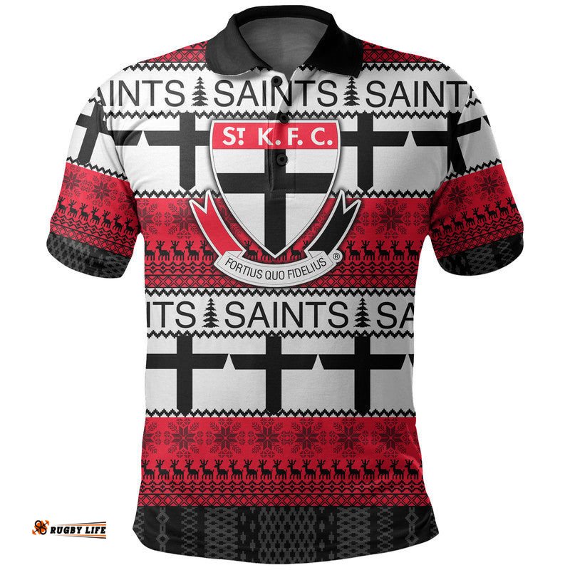 Australian Football League Christmas - Saints Polo Shirt Tee Aussie