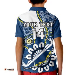 Custom Text And Number Cowboys Rugby Polo Shirt Indigenous Art Amazing Aussie