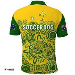 Australia Soccer Polo Shirt Socceroos Kangaroo Aussie Indigenous National Color Tee Aussie