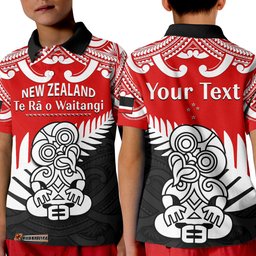 Custom Personalised Waitangi Day Polo Shirt Tino Rangatiratanga Flag With Tiki Maori Fern Amazing Aussie
