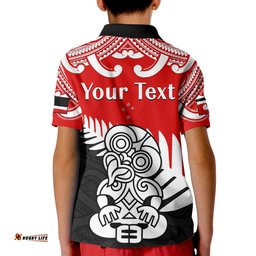 Custom Personalised Waitangi Day Polo Shirt Tino Rangatiratanga Flag With Tiki Maori Fern Amazing Aussie